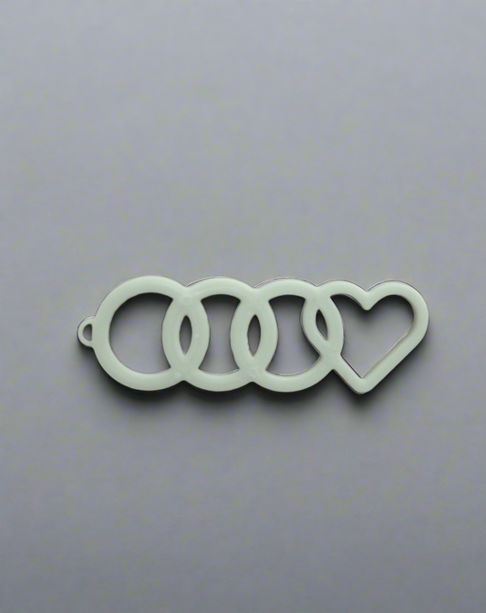 Audi Heart Keyring